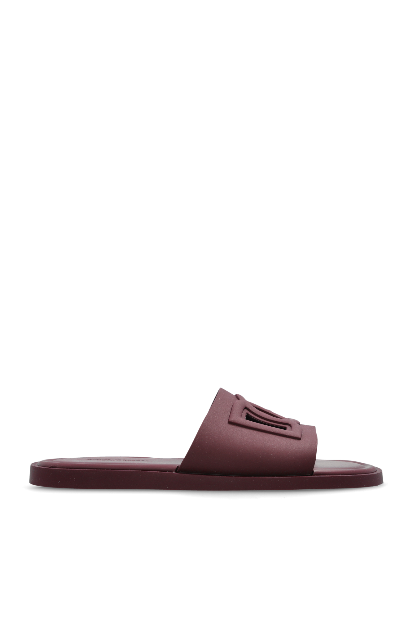 Burgundy Rubber flip-flops with logo Dolce & Gabbana - Vitkac AS
